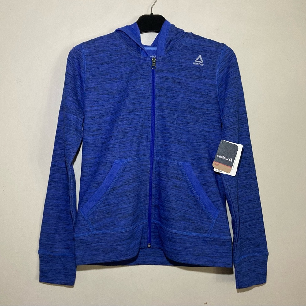 Reebok Girl’s Hoodie Full Zip Up Blue Size 12-14 (L)
